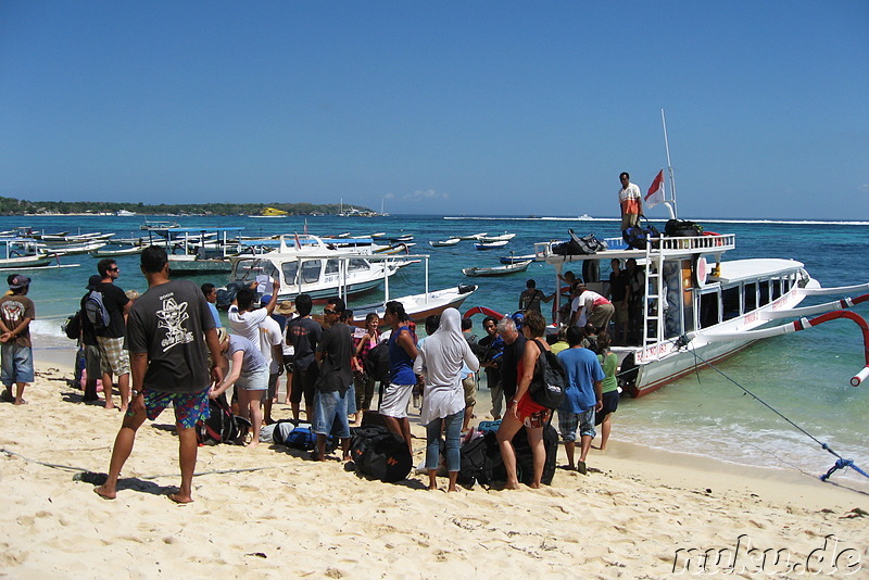 Ankunft auf Nusa Lembongan, Indonesien