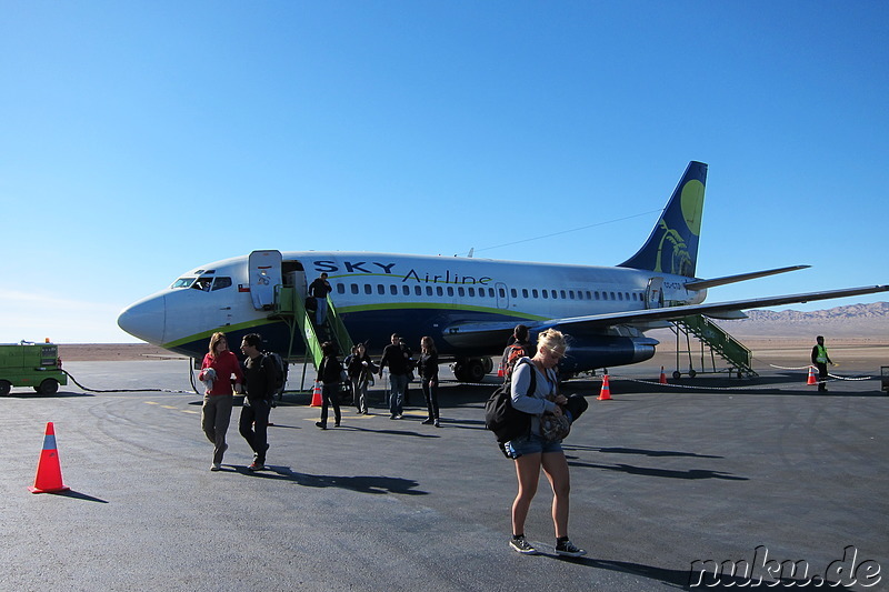 Ankunft in Calama, Chile