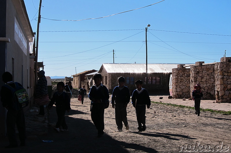 Ankunft in dem Wüstenort Culpina, Uyuni, Bolivien