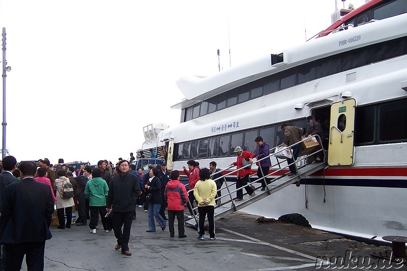 Ankunft in Hafen von Dodong-ri auf Ulleung-do