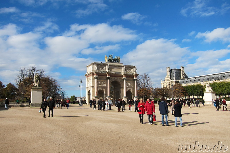 Arc de Triomphe du Carrousel am Jardin des Tuileries in Paris, Frankreich