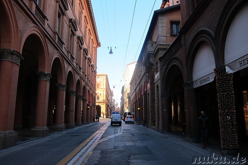 Arkaden in Bologna, Italien