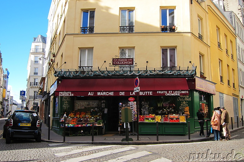 Au Marche de la Butte in Montmartre, Paris, Frankreich