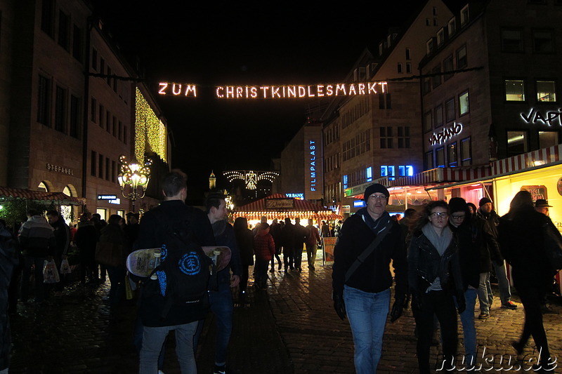 Auf dem Christkindlesmarkt in Nürnberg