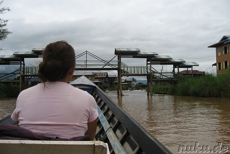 Auf dem Inle Lake zwischen Inthein und Tha Lay, Myanmar