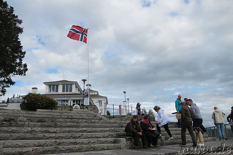 Auf dem Mt. Floyen in Bergen, Norwegen