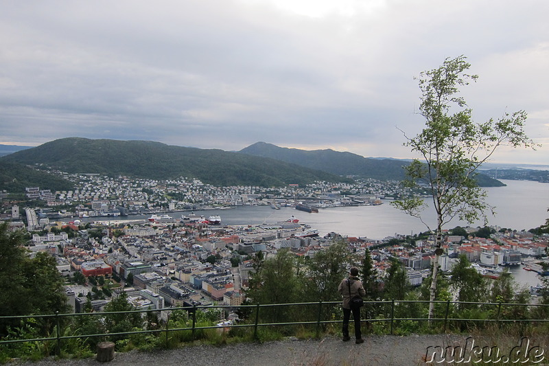 Auf dem Mt. Floyen in Bergen, Norwegen