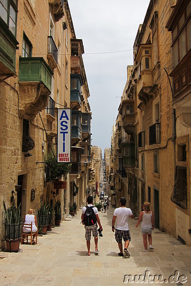 Auf dem Weg zu den Upper Barrakka Gardens in Valletta, Malta