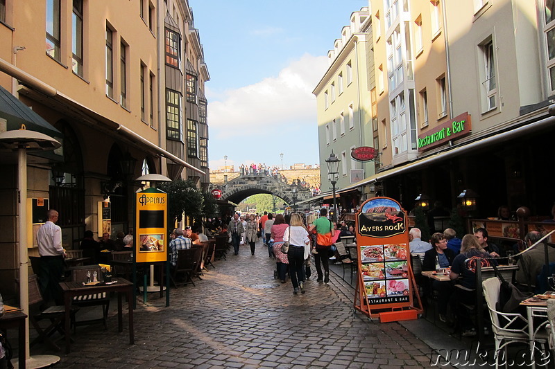 Auf dem Weg zur Brühlschen Terrasse in Dresden