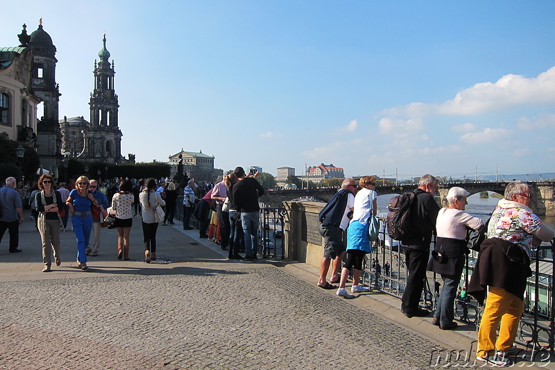 Auf der Brühlschen Terrasse in Dresden