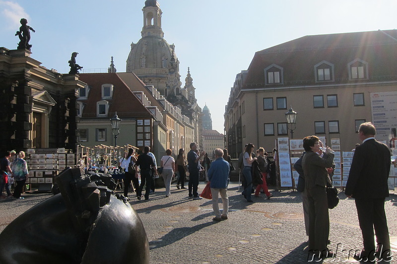 Auf der Brühlschen Terrasse in Dresden