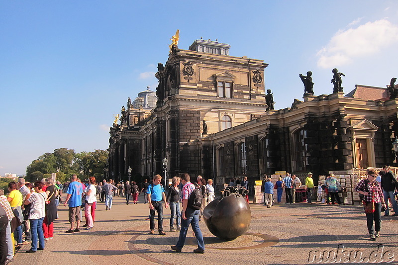 Auf der Brühlschen Terrasse in Dresden