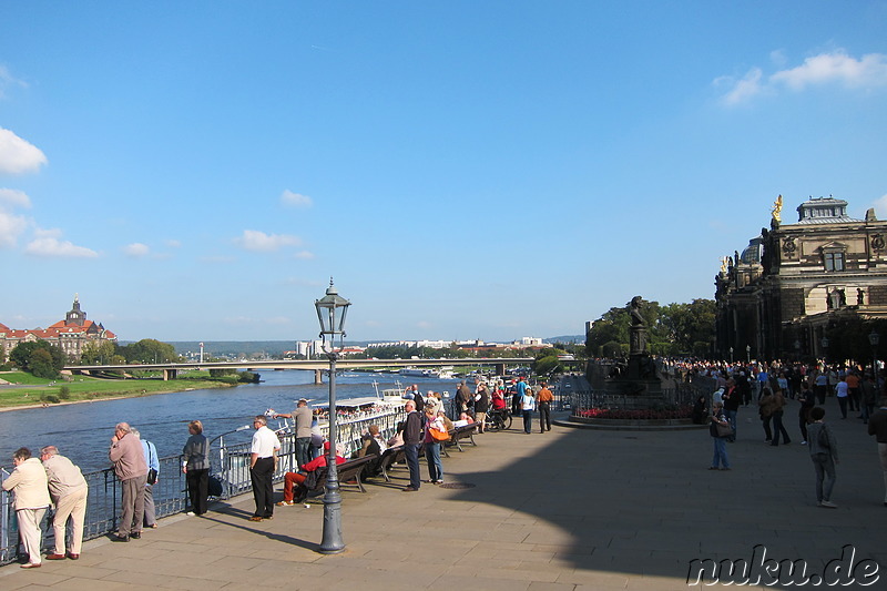 Auf der Brühlschen Terrasse in Dresden