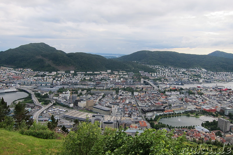 Ausblick auf Bergen vom Mt. Floyen