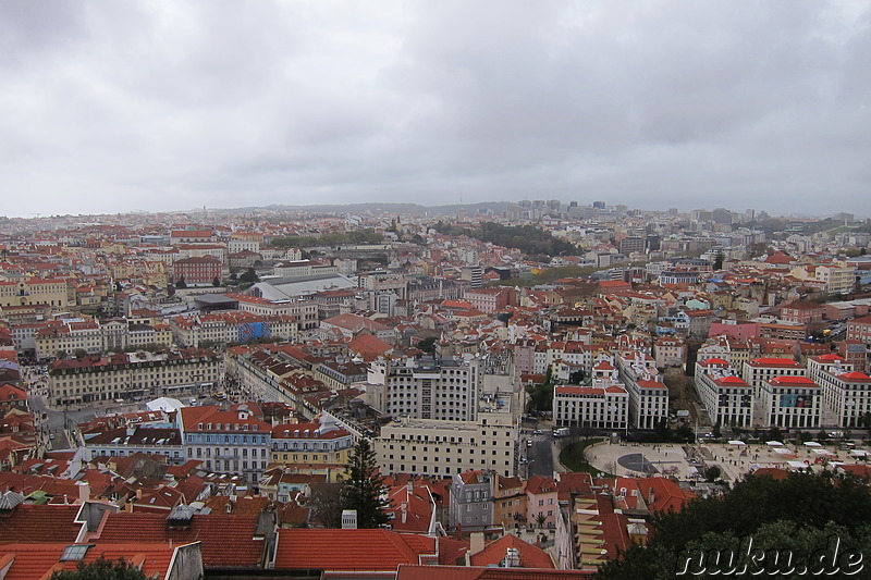 Ausblick auf Lissabon vom Castelo de Sao Jorge