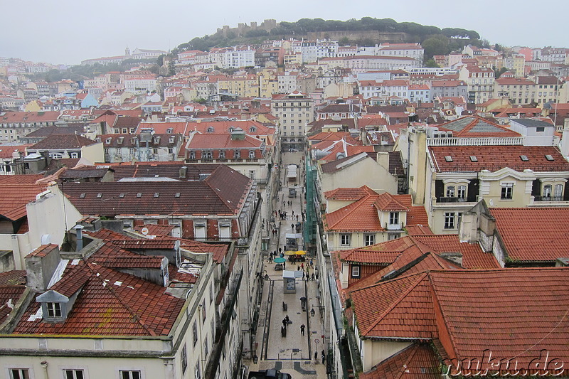 Ausblick auf Lissabon vom Elevador de Santa Justa