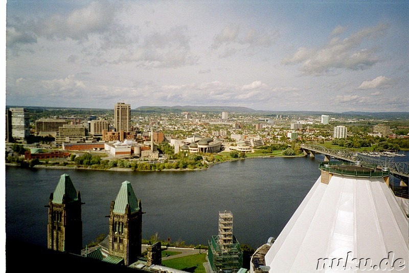 Ausblick auf Ottawa vom Peace-Tower in Ottawa, Kanada