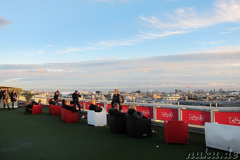 Ausblick auf Paris vom Dach des Kaufhauses Galeries Lafayette