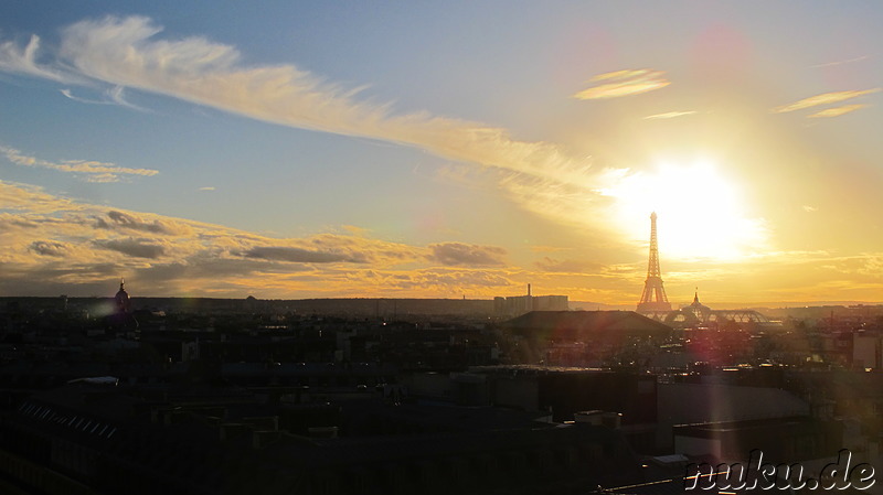 Ausblick auf Paris vom Dach des Kaufhauses Galeries Lafayette