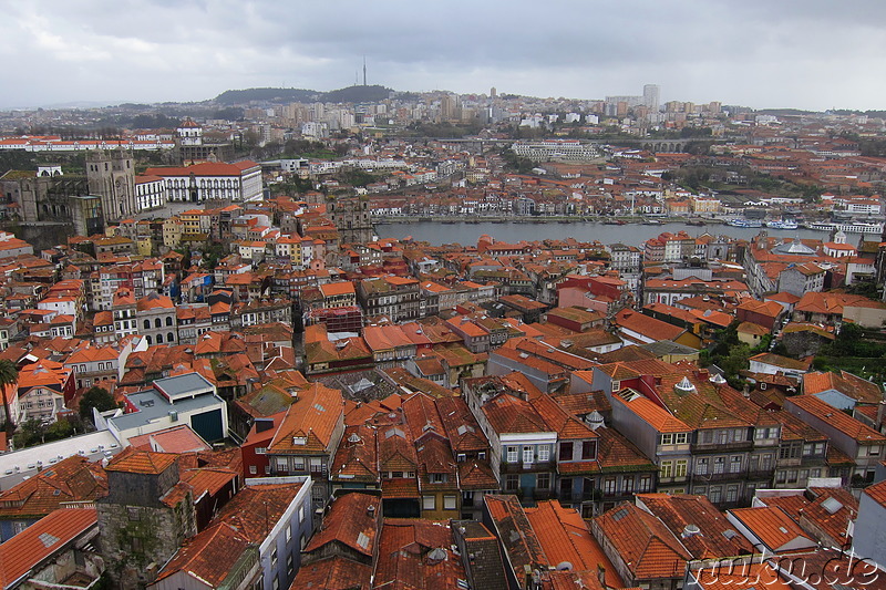 Ausblick auf Porto vom Torre dos Clerigos