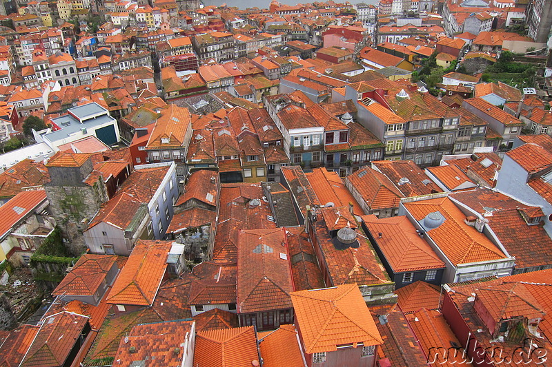 Ausblick auf Porto vom Torre dos Clerigos