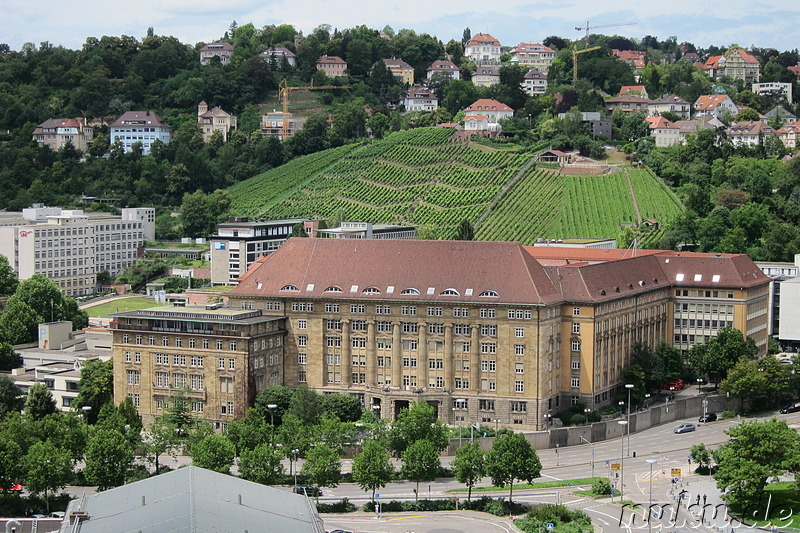 Ausblick auf Stuttgart von der Aussichtsplattform im Hauptbahnhof