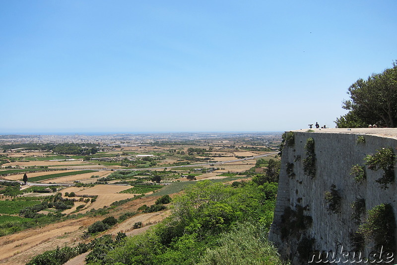 Ausblick vom Pjazza tas-Sur in Mdina, Malta