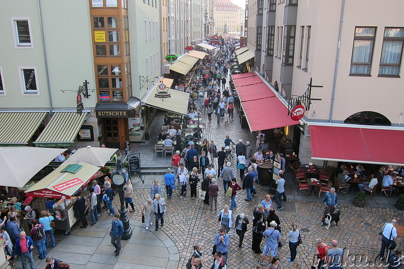 Ausblick von der Brühlschen Terrasse in Dresden