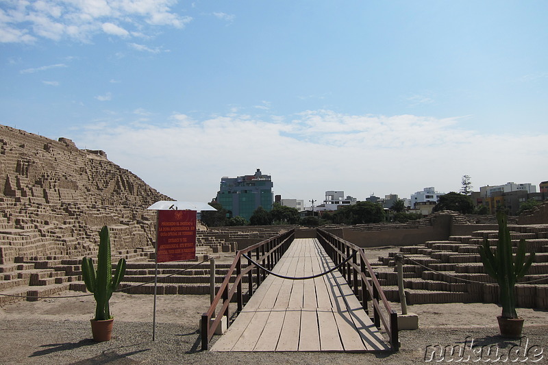 Ausgrabungsstätte Huaca Pucllana in Lima. Peru