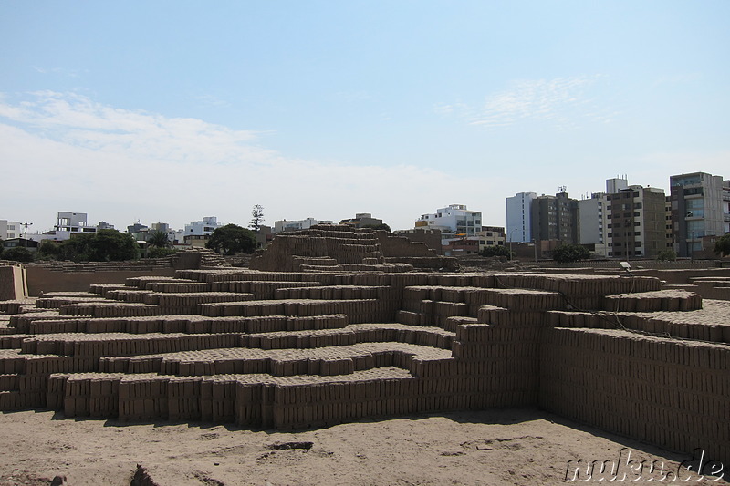 Ausgrabungsstätte Huaca Pucllana in Lima. Peru