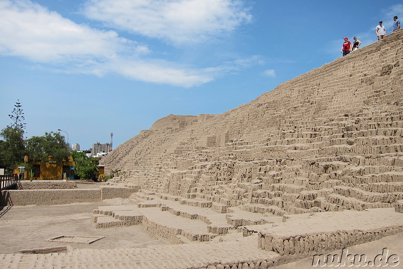 Ausgrabungsstätte Huaca Pucllana in Lima. Peru