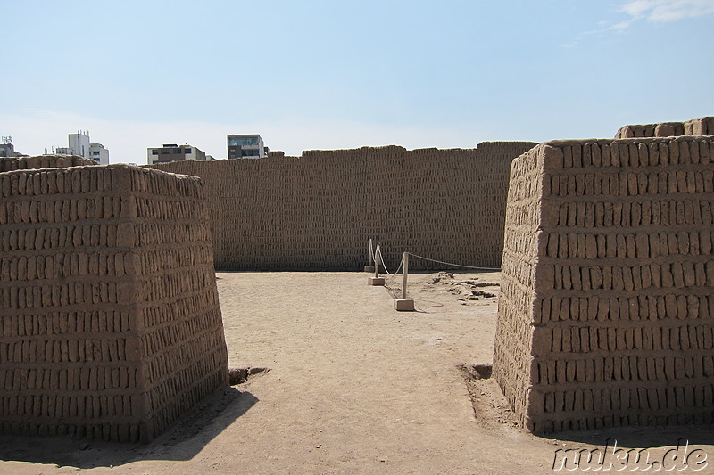 Ausgrabungsstätte Huaca Pucllana in Lima. Peru