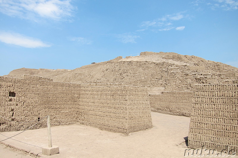 Ausgrabungsstätte Huaca Pucllana in Lima. Peru