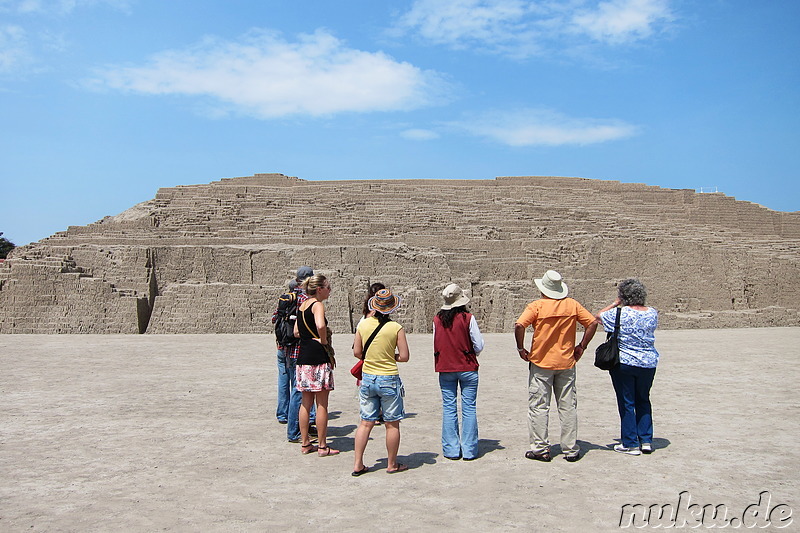 Ausgrabungsstätte Huaca Pucllana in Lima. Peru