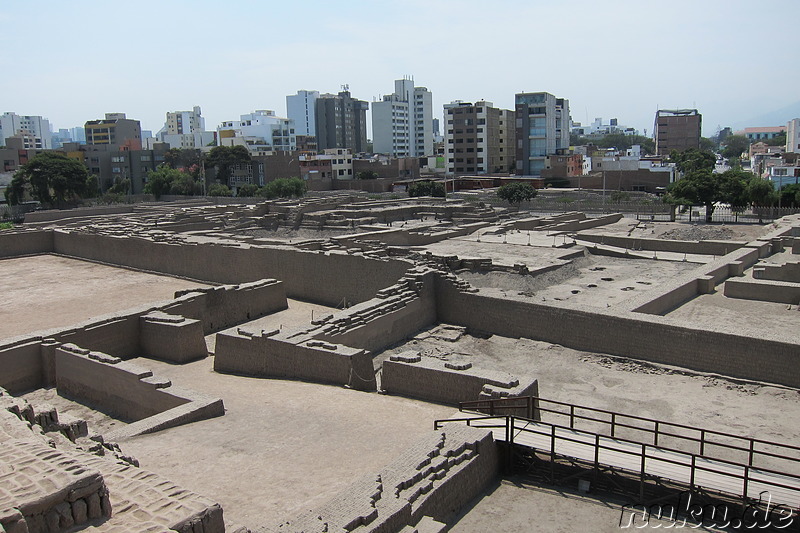 Ausgrabungsstätte Huaca Pucllana in Lima. Peru
