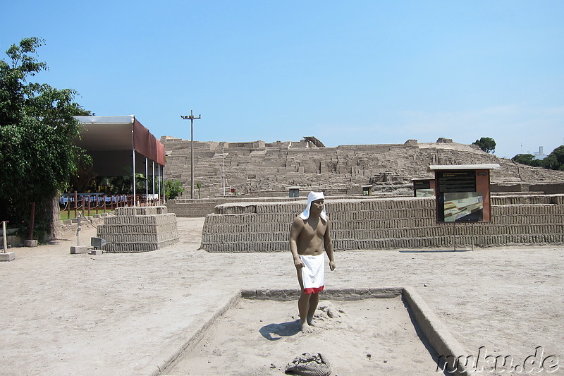 Ausgrabungsstätte Huaca Pucllana in Lima. Peru