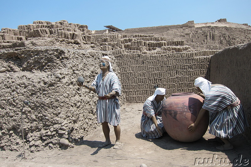 Ausgrabungsstätte Huaca Pucllana in Lima. Peru