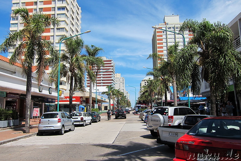 Avenida Juan Gorlero - Hauptstrasse von Punta del Este, Uruguay