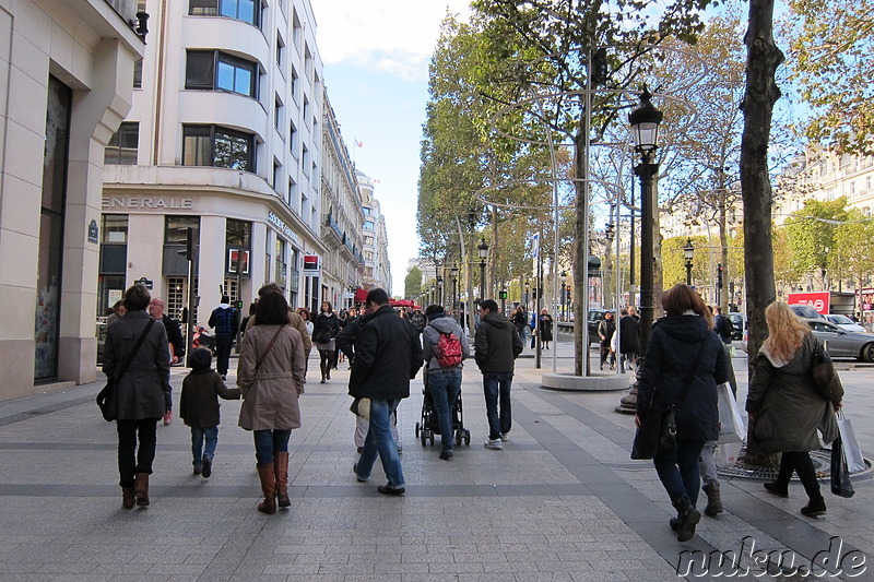 Avenue des Champs-Elysees in Paris, Frankreich