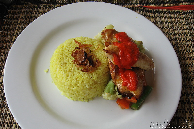 Ayam Rempah Bali - Gegrilltes Huhn mit Reis