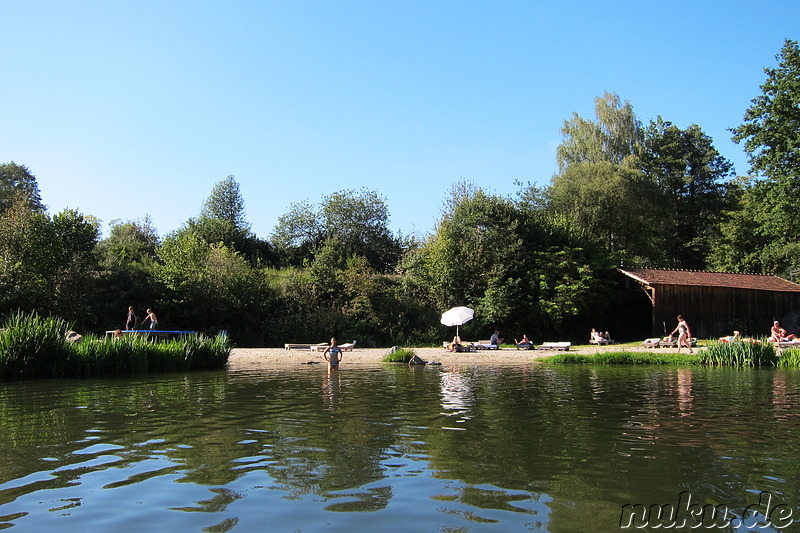 Badesee am Adventure Camp Schnitzmühle in Viechtach, Bayern