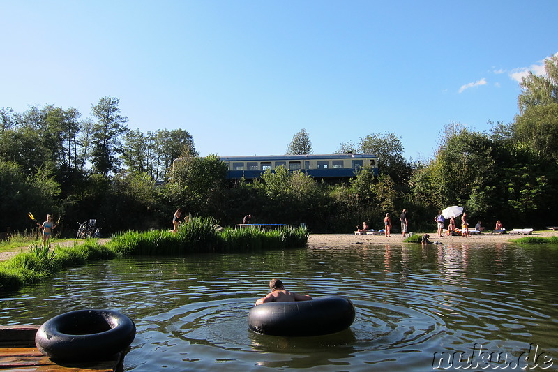 Badesee am Adventure Camp Schnitzmühle in Viechtach, Bayern