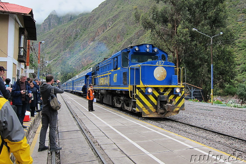 Bahnhof in Ollantaytambo, Peru