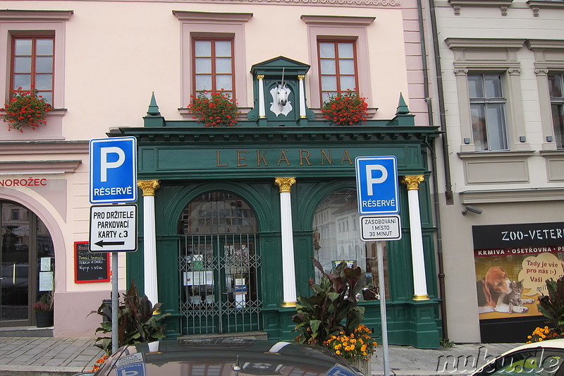 Barockapotheke Zum Weißen Einhorn in Klatovy, Tschechien