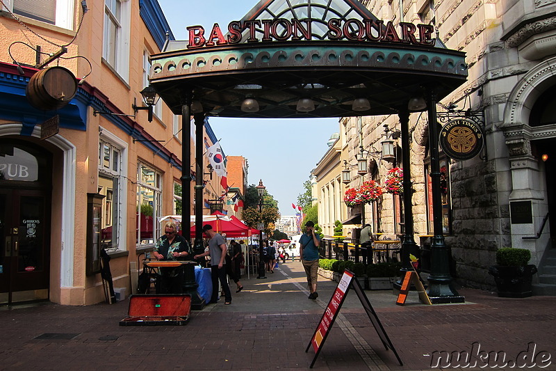 Bastion Square - Marktstraße in Victoria auf Vancouver Island, Kanada