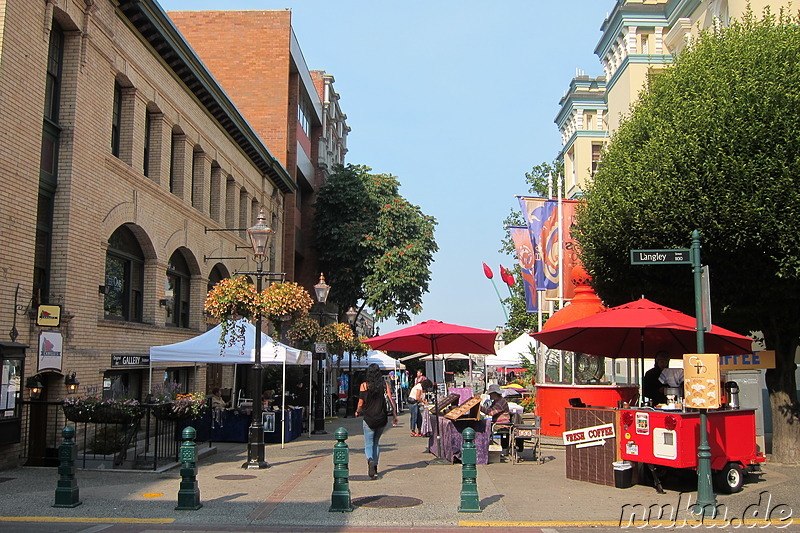 Bastion Square - Marktstraße in Victoria auf Vancouver Island, Kanada