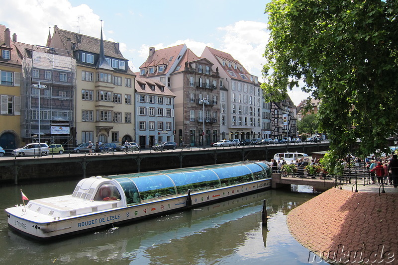 Batorama Boat Trip auf der Ill in Strasbourg, Frankreich