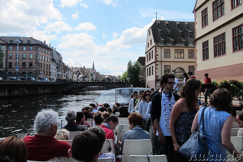 Batorama Boat Trip auf der Ill in Strasbourg, Frankreich