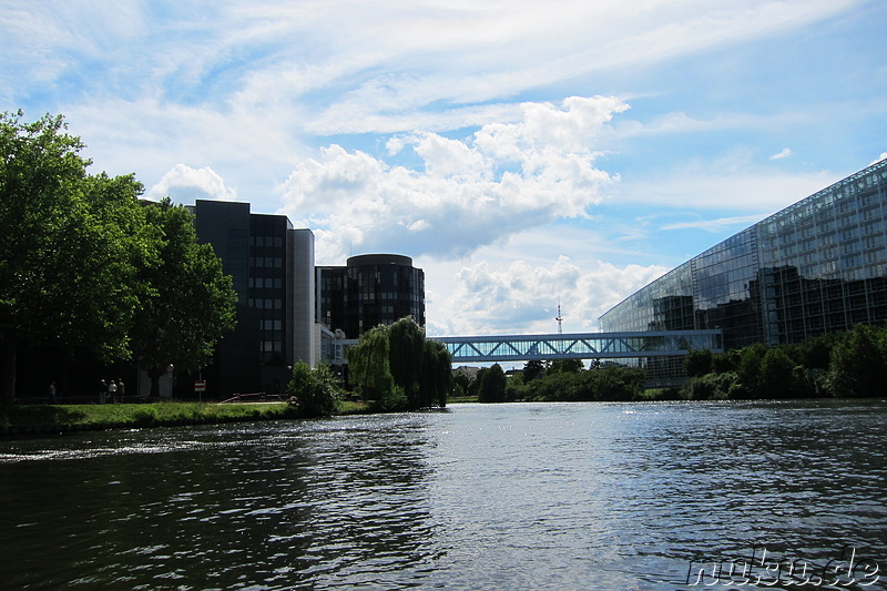 Batorama Boat Trip auf der Ill in Strasbourg, Frankreich