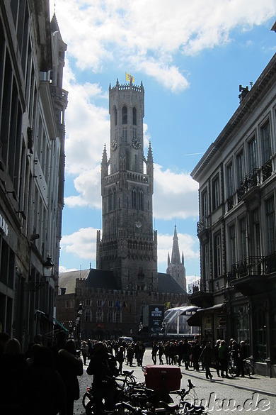 Belfort - Glockenturm am Marktplatz in Brügge, Belgien